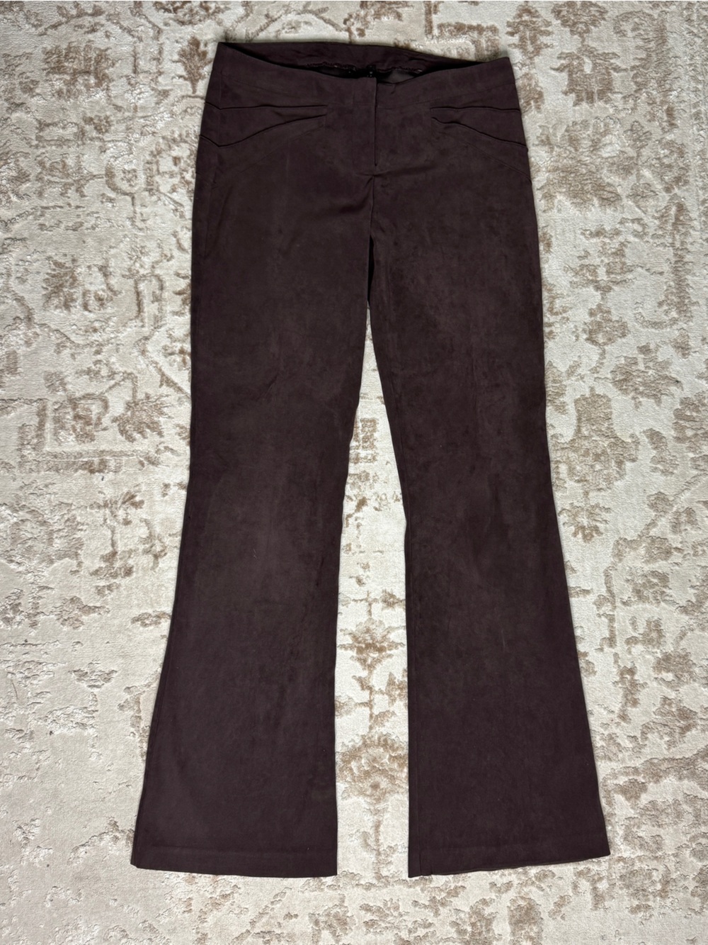 Y2K Mariposa Suede Like Flared Pants